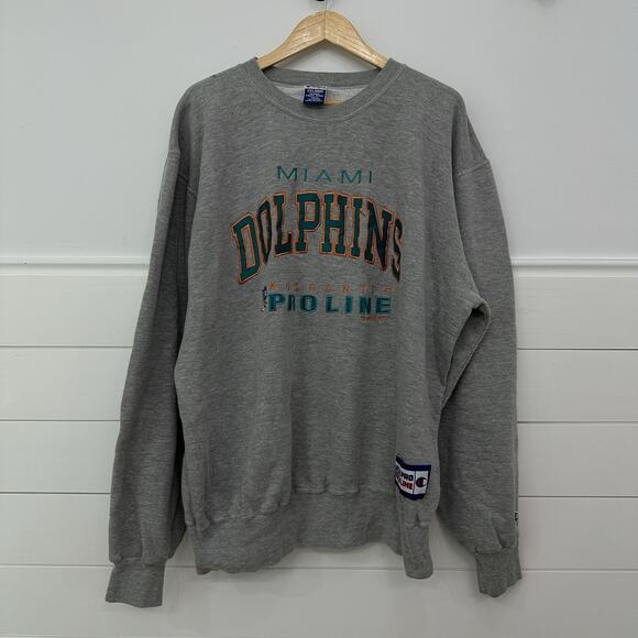 Men’s Champion Vtg Miami FL Dolphins 1996 NFL Rare Sweatshirt Size XXL - Picture 1 of 9